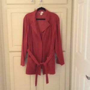 Jacket with 2 front pockets & belt with belt loops